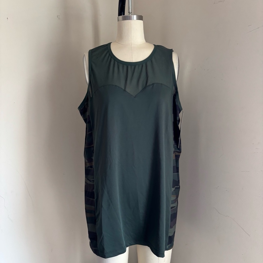 Chic Forest Green Sleeveless Top